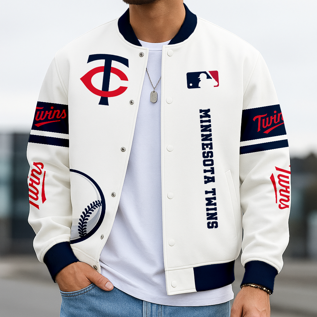 LIMITED EDITION - NEW CUSTOMIZED MLB22 MTS MINNESOTA TWINS BASEBALL JACKET, SATIN VARSITY JACKET