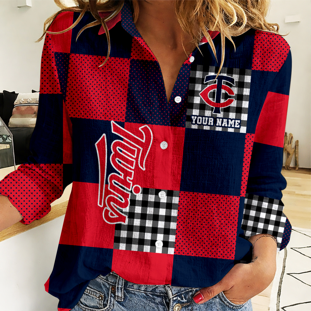 LIMITED EDITION - NEW CUSTOMIZED MLB22 MTS MINNESOTA TWINS WOMEN CASUAL SHIRT FOR FAN