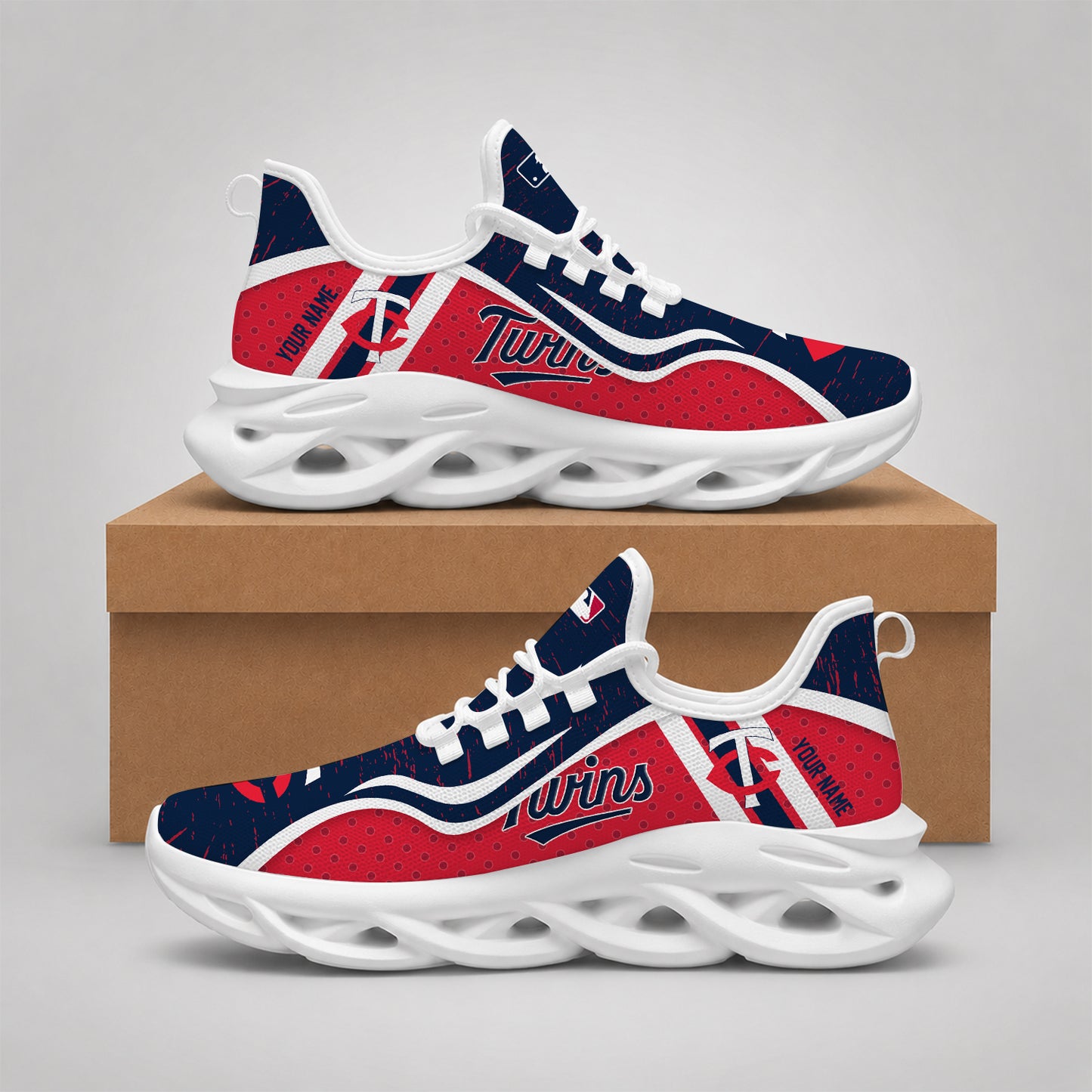 ELITE EDITION - NEW CUSTOMIZED MLB22 MTS MINNESOTA TWINS MAX SOUL SHOES