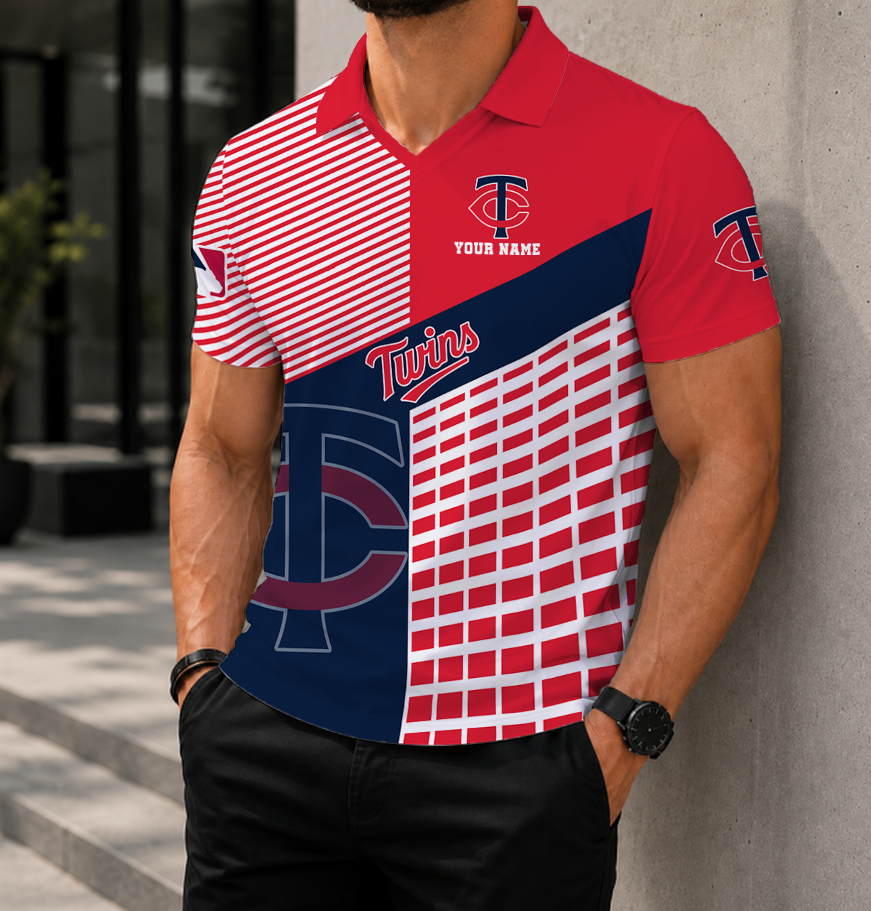 LIMITED EDITION - NEW CUSTOMIZED MLB22 MTS MINNESOTA TWINS POLO SHIRT