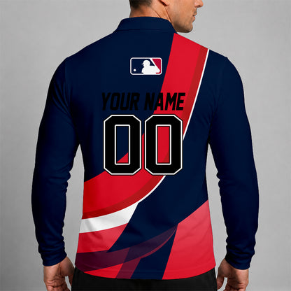 [FLASH SALE] NEW CUSTOMIZED MLB22 MTS MINNESOTA TWINS MEN'S LONG SLEEVE POLO