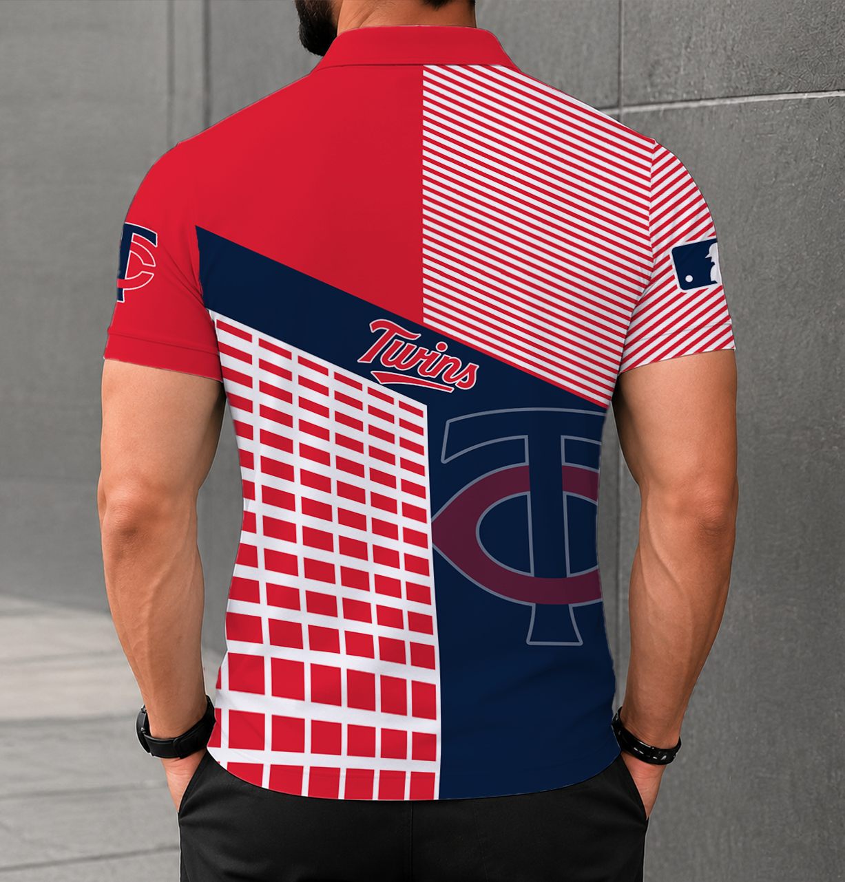LIMITED EDITION - NEW CUSTOMIZED MLB22 MTS MINNESOTA TWINS POLO SHIRT
