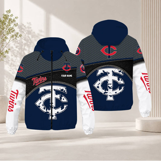 LIMITED EDITION - NEW CUSTOMIZED MLB22 MTS MINNESOTA TWINS WINDBREAKER JACKET