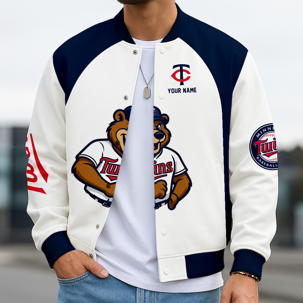 LIMITED EDITION - NEW CUSTOMIZED MLB22 MTS MINNESOTA TWINS BASEBALL JACKET, SATIN VARSITY JACKET