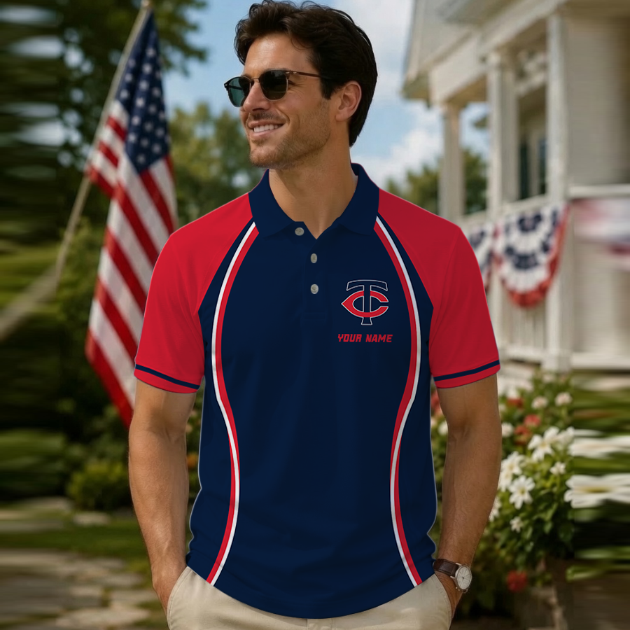 [FLASH SALE] NEW CUSTOMIZED MLB22 MTS MINNESOTA TWINS POLO SHIRT