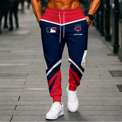 LIMITED EDITION - NEW CUSTOMIZED MLB22 MTS MINNESOTA TWINS SWEATPANTS