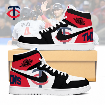 LIMITED EDITION - NEW CUSTOMIZED MLB22 MTS MINNESOTA TWINS AIR JORDAN SNEAKERS