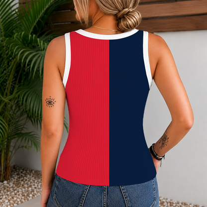 [FLASH SALE] NEW CUSTOMIZED MLB22 MTS MINNESOTA TWINS WOMEN'S V-NECK TANK TOP