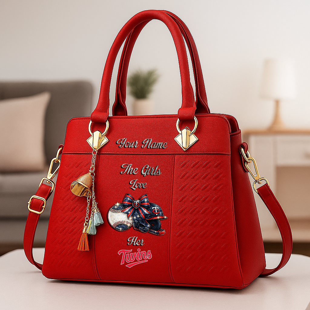 LIMITED EDITION - NEW CUSTOMIZED MLB22 MTS MINNESOTA TWINS ZIP HANDBAG MULTICOLOR