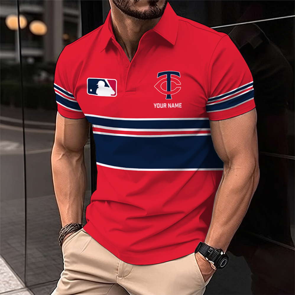[FLASH SALE] NEW CUSTOMIZED MLB22 MTS MINNESOTA TWINS POLO SHIRT