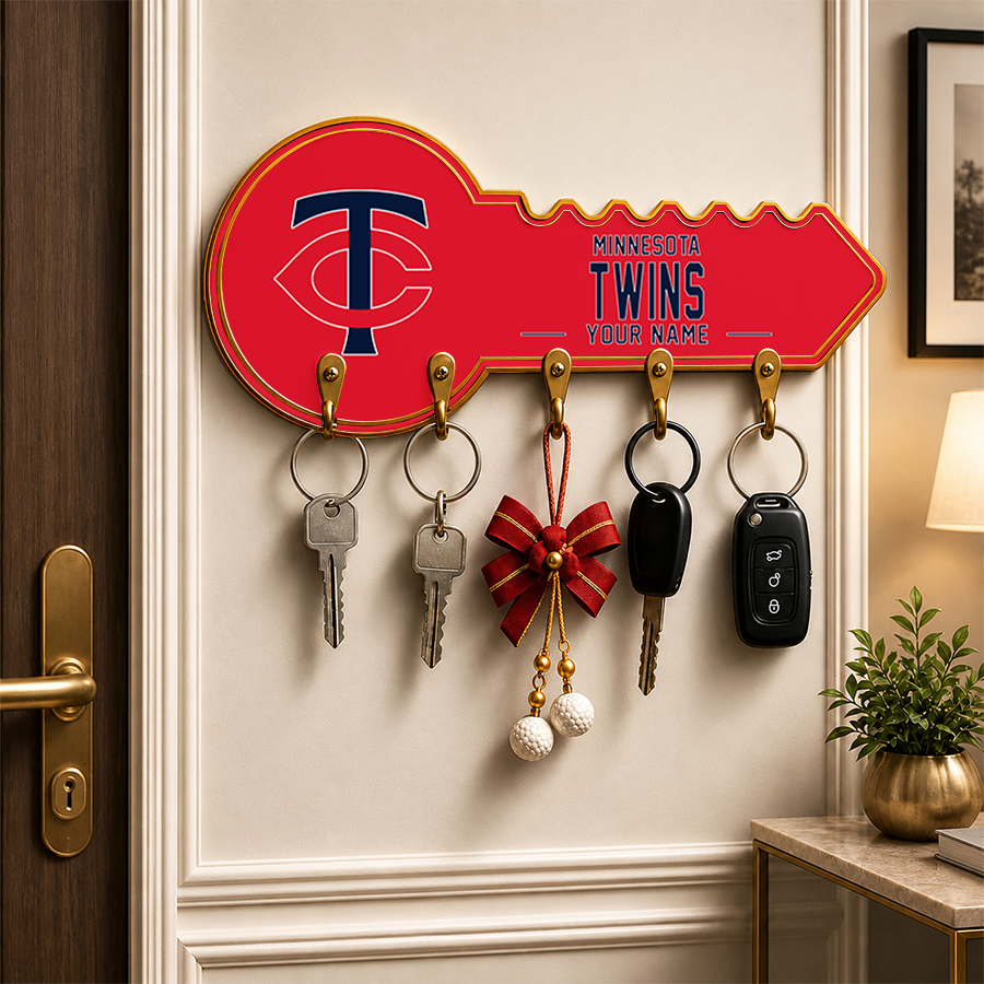 [FLASH SALE] NEW CUSTOMIZED MLB22 MTS MINNESOTA TWINS WALL KEY HOLDER FOR HOME