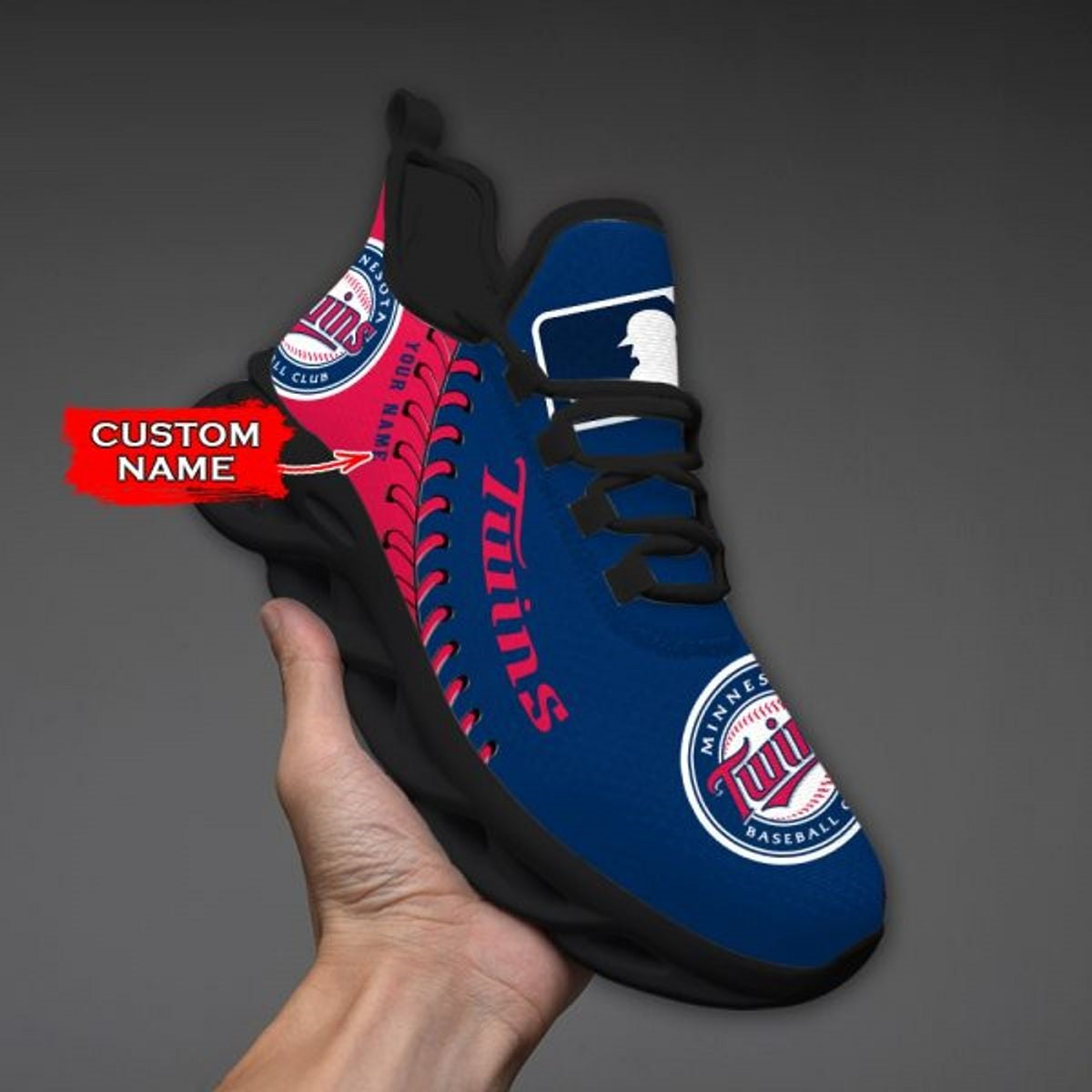 [FLASH SALE] NEW CUSTOMIZED MLB22 MTS MINNESOTA TWINS MAX SOUL SHOES