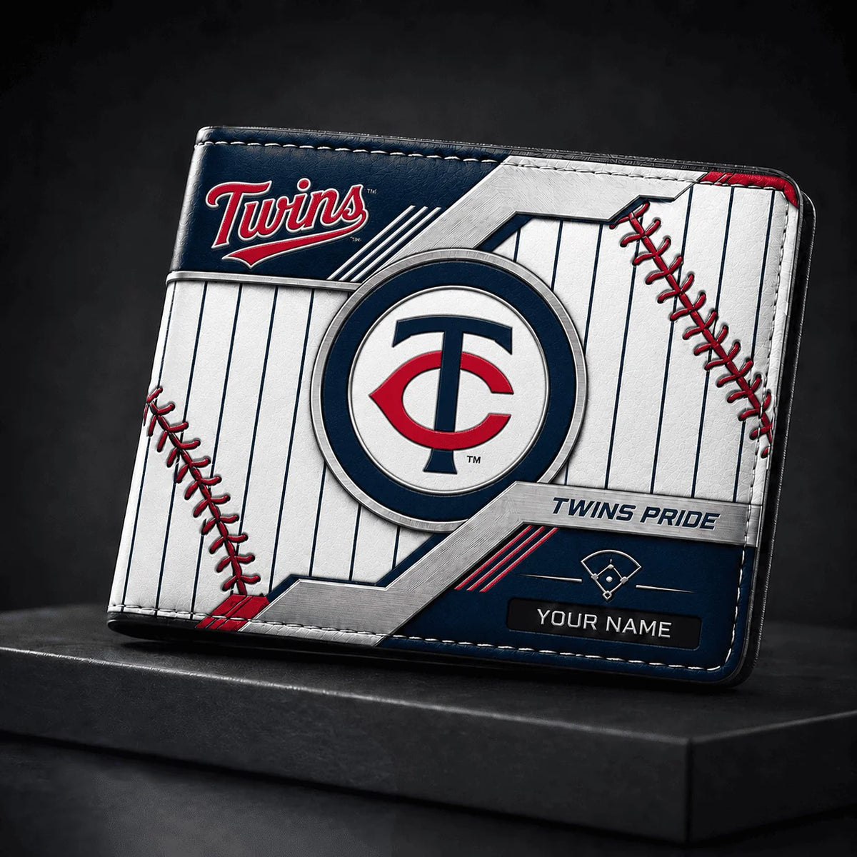 [FLASH SALE] NEW CUSTOMIZED MLB22 MTS MINNESOTA TWINS LEATHER WALLET