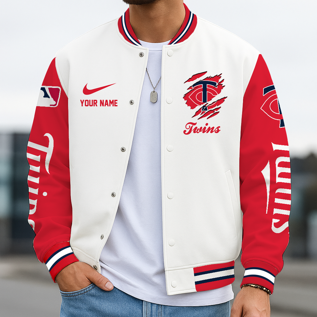 LIMITED EDITION - NEW CUSTOMIZED MLB22 MTS MINNESOTA TWINS BASEBALL JACKET, SATIN VARSITY JACKET