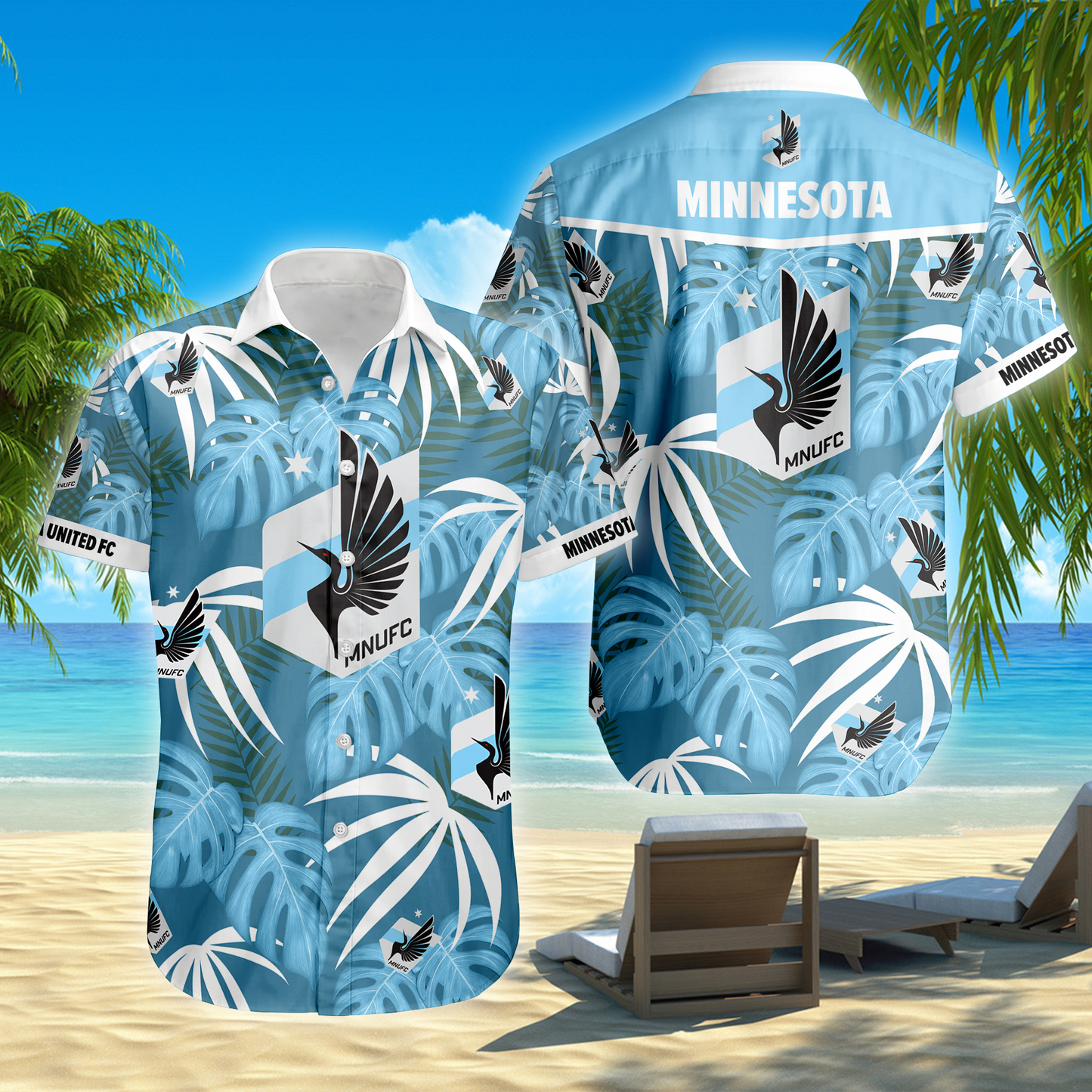 ENDING TODAY - NEW CUSTOMIZED MLS22 MUF MINNESOTA UNITED FC UNISEX HAWAIIAN SHIRT
