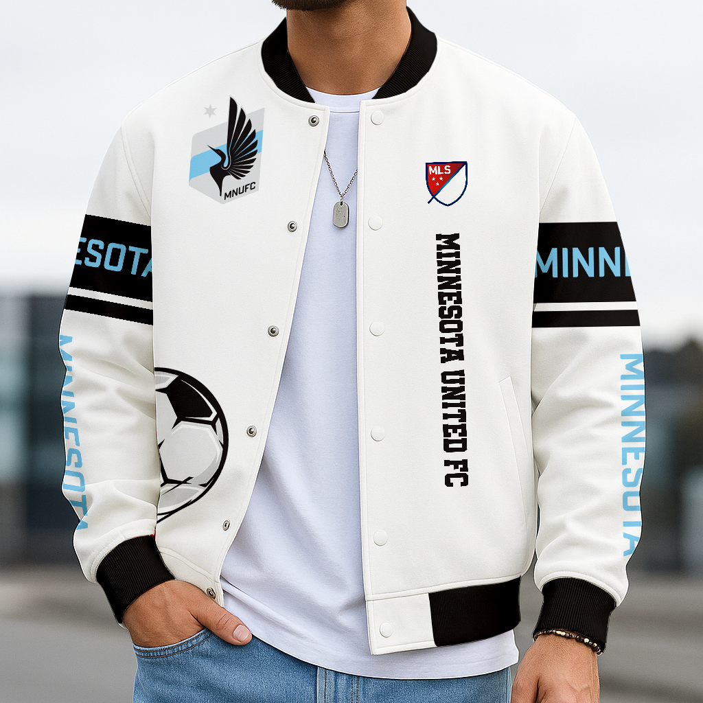 TOP SELLING - NEW CUSTOMIZED MLS22 MUF MNST UNITED SATIN VARSITY & BASEBALL JACKET