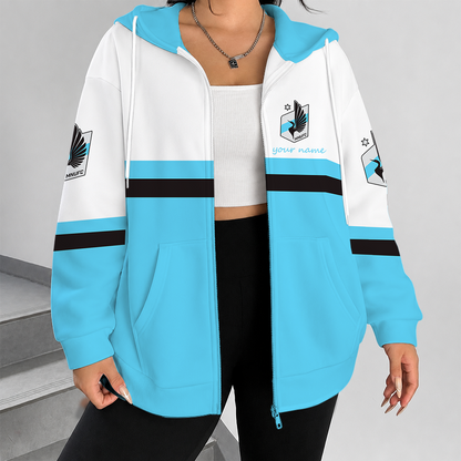 [FAN EXCLUSIVE] NEW CUSTOMIZED MLS22 MUF MINNESOTA UNITED FC ZIP HOODIE