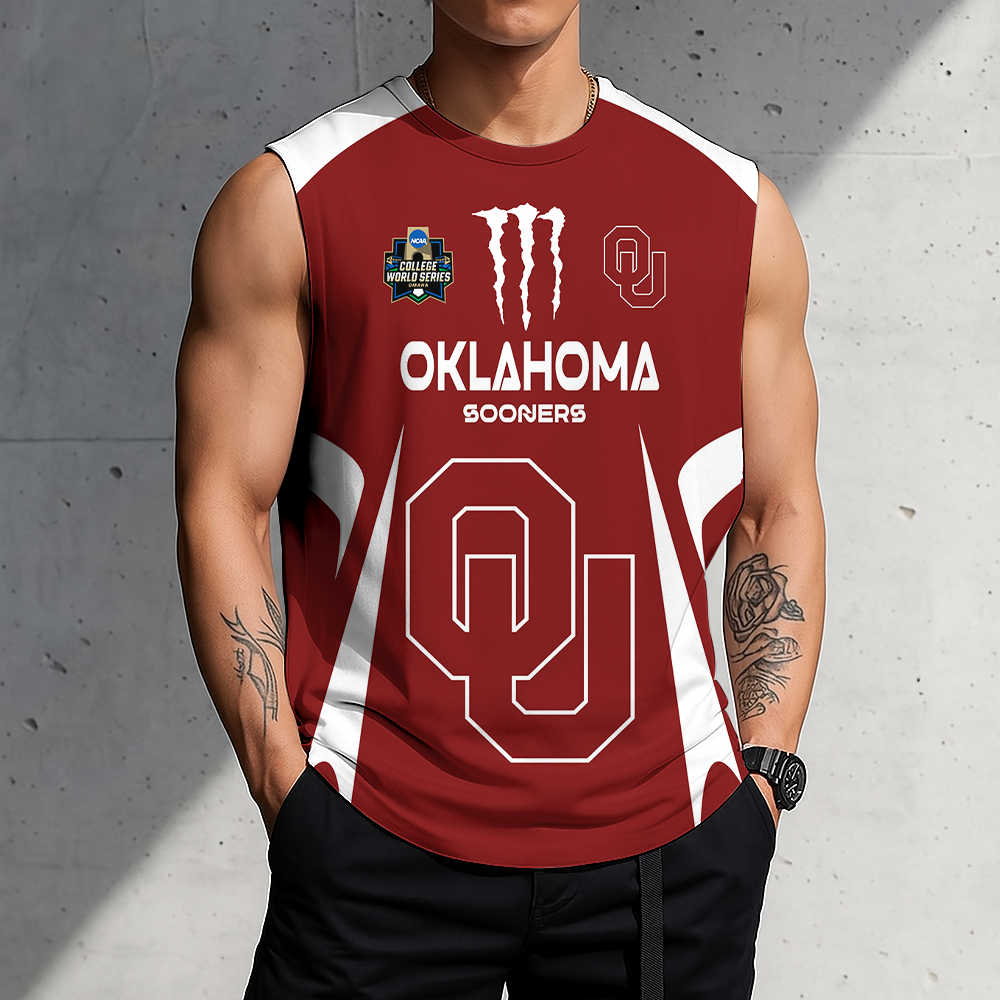 LIMITED DROP - NEW CUSTOMIZED | NCAA CWS22 OUS OU SOONERS MEN'S GYM SHIRT