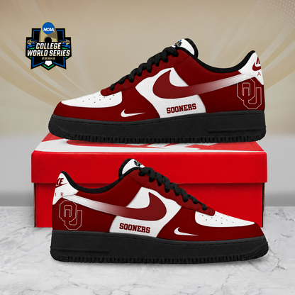 SPECIAL EDITION - NEW CUSTOMIZED NCAA CWS22 OUS OKLAHOMA SOONERS AF1 SHOES
