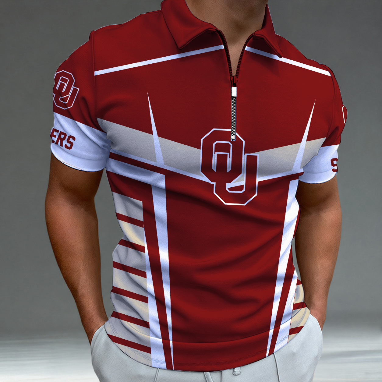 [FAN FAVORITE] NEW CUSTOMIZED NCAA CWS22 OUS OKLAHOMA SOONERS POLO SHIRT