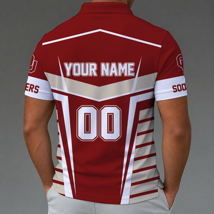 [FAN FAVORITE] NEW CUSTOMIZED NCAA CWS22 OUS OKLAHOMA SOONERS POLO SHIRT
