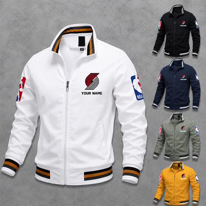 [HOT DEAL] NEW CUSTOMIZED NBA22 PTB PORTLAND TRAIL BLAZERS MULTICOLOR MEN'S CASUAL JACKET