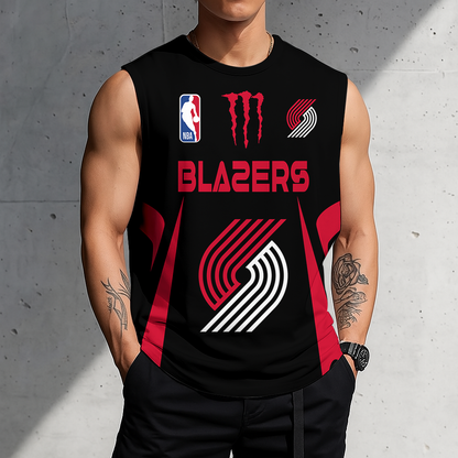LIMITED EDITION - NEW CUSTOMIZED NBA22 PTB PORTLAND TRAIL BLAZERS MEN'S GYM SHIRT