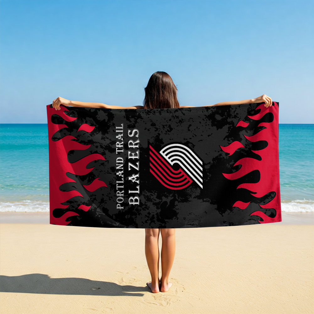 LIMITED EDITION - NEW CUSTOMIZED NBA22 PTB PORTLAND TRAIL BLAZERS BEACH TOWEL FOR FAN