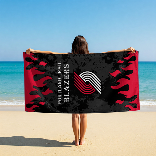 LIMITED EDITION - NEW CUSTOMIZED NBA22 PTB PORTLAND TRAIL BLAZERS BEACH TOWEL FOR FAN