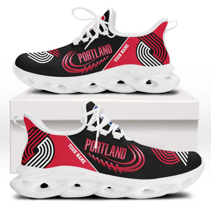 LIMITED EDITION - NEW CUSTOMIZED NBA22 PTB PORTLAND TRAIL BLAZERS THUNDER PREMIUM CLUNKY SNEAKERS