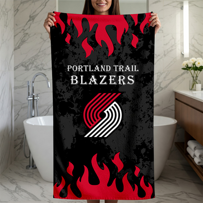 LIMITED EDITION - NEW CUSTOMIZED NBA22 PTB PORTLAND TRAIL BLAZERS BEACH TOWEL FOR FAN