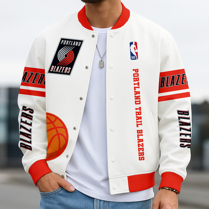 LIMITED EDITION - NEW CUSTOMIZED NBA22 PT PORTLAND TRAIL BLAZERS BASEBALL JACKET
