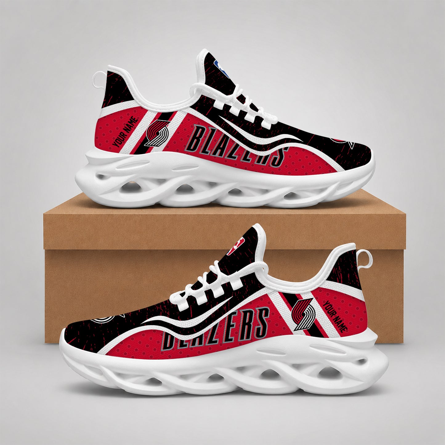LIMITED EDITION - NEW CUSTOMIZED NBA22 PTB PORTLAND TRAIL BLAZERS MAX SOUL SHOES