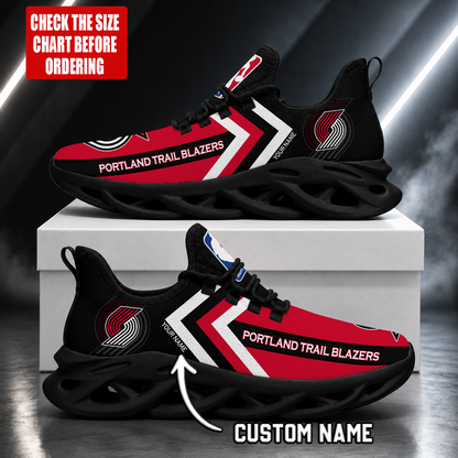 FINAL SALE - NEW CUSTOMIZED NBA22 PTB PORTLAND TRAIL BLAZERS THUNDER MAX SOUL SHOES