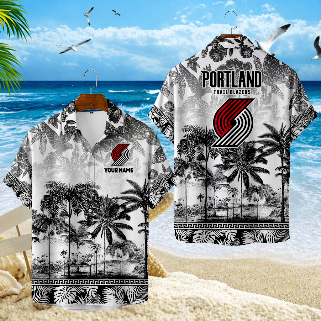 FINAL CLEARANCE - NEW CUSTOMIZED NBA22 PTB PORTLAND TRAIL BLAZERS UNISEX HAWAIIAN SHIRT