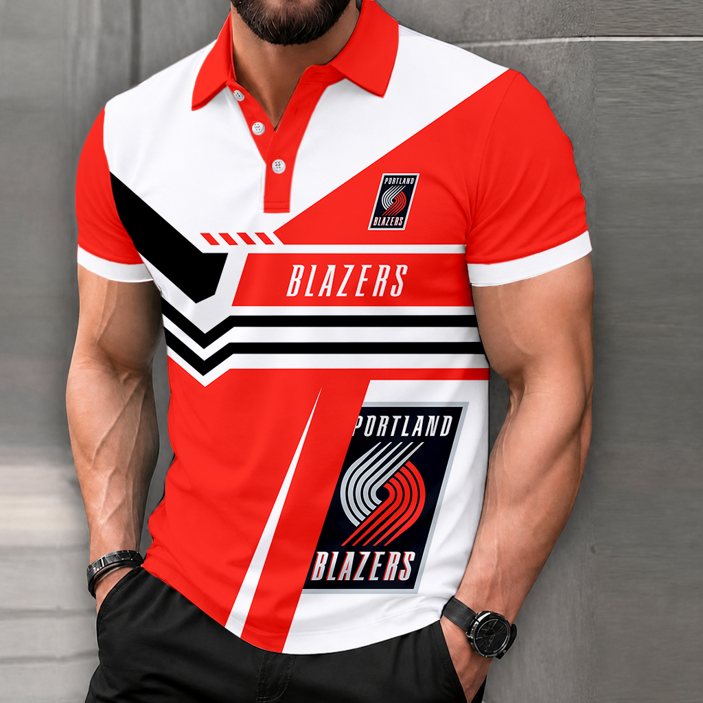 LIMITED EDITION - NEW CUSTOMIZED NBA22 PTB PORTLAND TRAIL BLAZERS POLO SHIRT, ZIP POLO SHIRT & T-SHIRTS