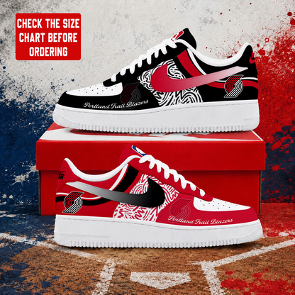 VIRAL EDITION - NEW CUSTOMIZED NBA22 PTB PORTLAND TRAIL BLAZERS AF1 SNEAKERS