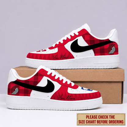 EXCLUSIVE EDITION - NEW CUSTOMIZED NBA22 PTB PORTLAND TRAIL BLAZERS AF1 SNEAKERS