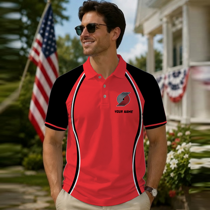 [HOT DEAL] NEW CUSTOMIZED NBA22 PTB PORTLAND TRAIL BLAZERS POLO SHIRT