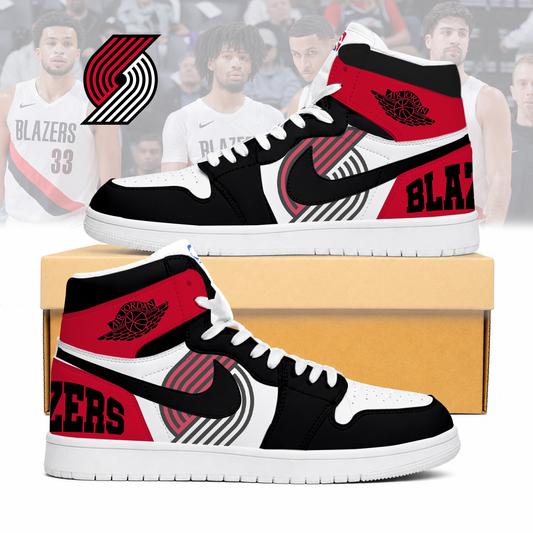 LIMITED EDITION - NEW CUSTOMIZED NBA22 PTB PORTLAND TRAIL BLAZERS AIR JORDAN SNEAKERS