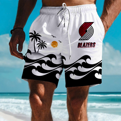 LIMITED EDITION - NEW CUSTOMIZED NBA22 PTB PORTLAND TRAIL BLAZERS SHORT PANTS