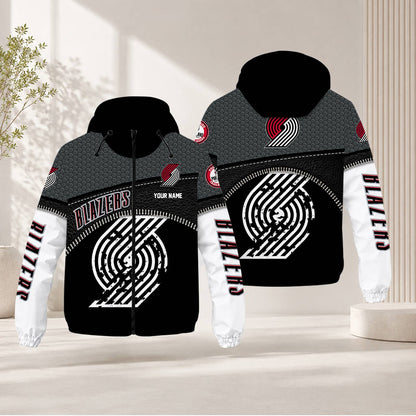 LIMITED EDITION - NEW CUSTOMIZED NBA22 PTB PORTLAND TRAIL BLAZERS WINDBREAKER JACKET