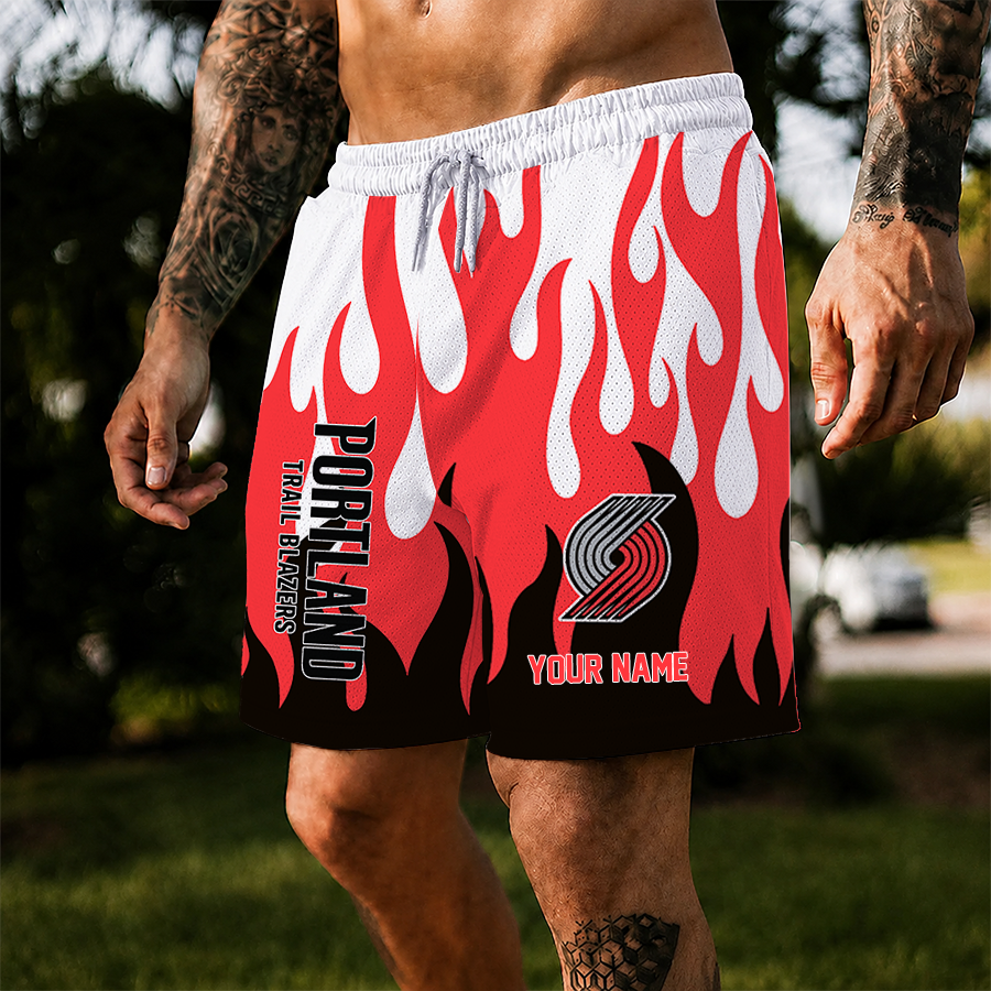 [HOT DEAL] NEW CUSTOMIZED NBA22 PTB PORTLAND TRAIL BLAZERS SHORT PANTS