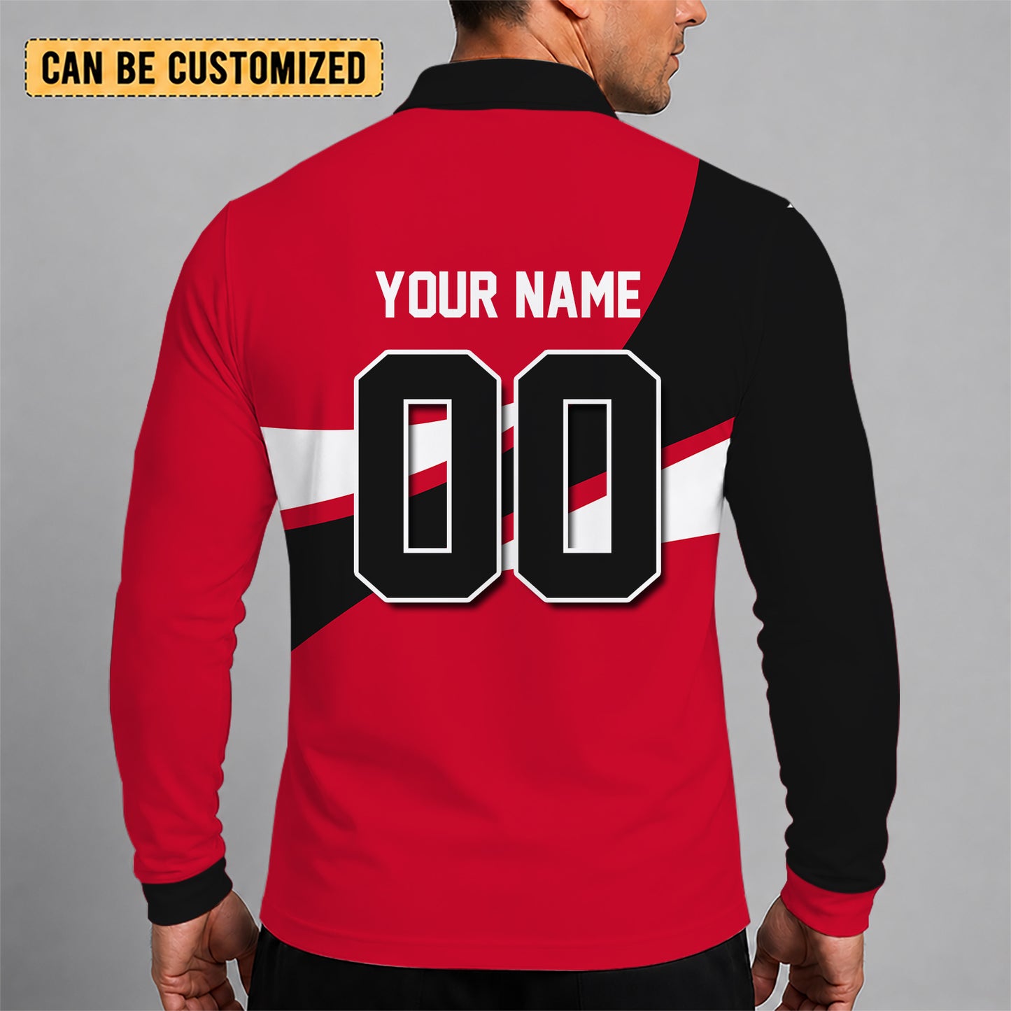[HOT DEAL] NEW CUSTOMIZED NBA22 PTB PORTLAND TRAIL BLAZERS MEN LONG SLEEVE POLO
