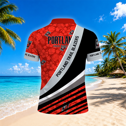 [HOT DEAL] NEW CUSTOMIZED NBA22 PTB PORTLAND TRAIL BLAZERS POLO SHIRT