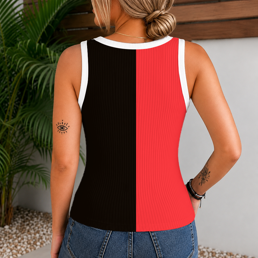 [HOT DEAL] NEW CUSTOMIZED NBA22 PTB PORTLAND TRAIL BLAZERS WOMEN'S V-NECK TANK TOP