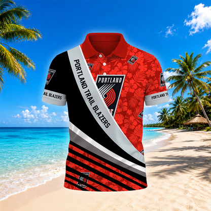 [HOT DEAL] NEW CUSTOMIZED NBA22 PTB PORTLAND TRAIL BLAZERS POLO SHIRT