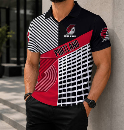 LIMITED EDITION - NEW CUSTOMIZED NBA22 PTB PORTLAND TRAIL BLAZERS POLO SHIRT