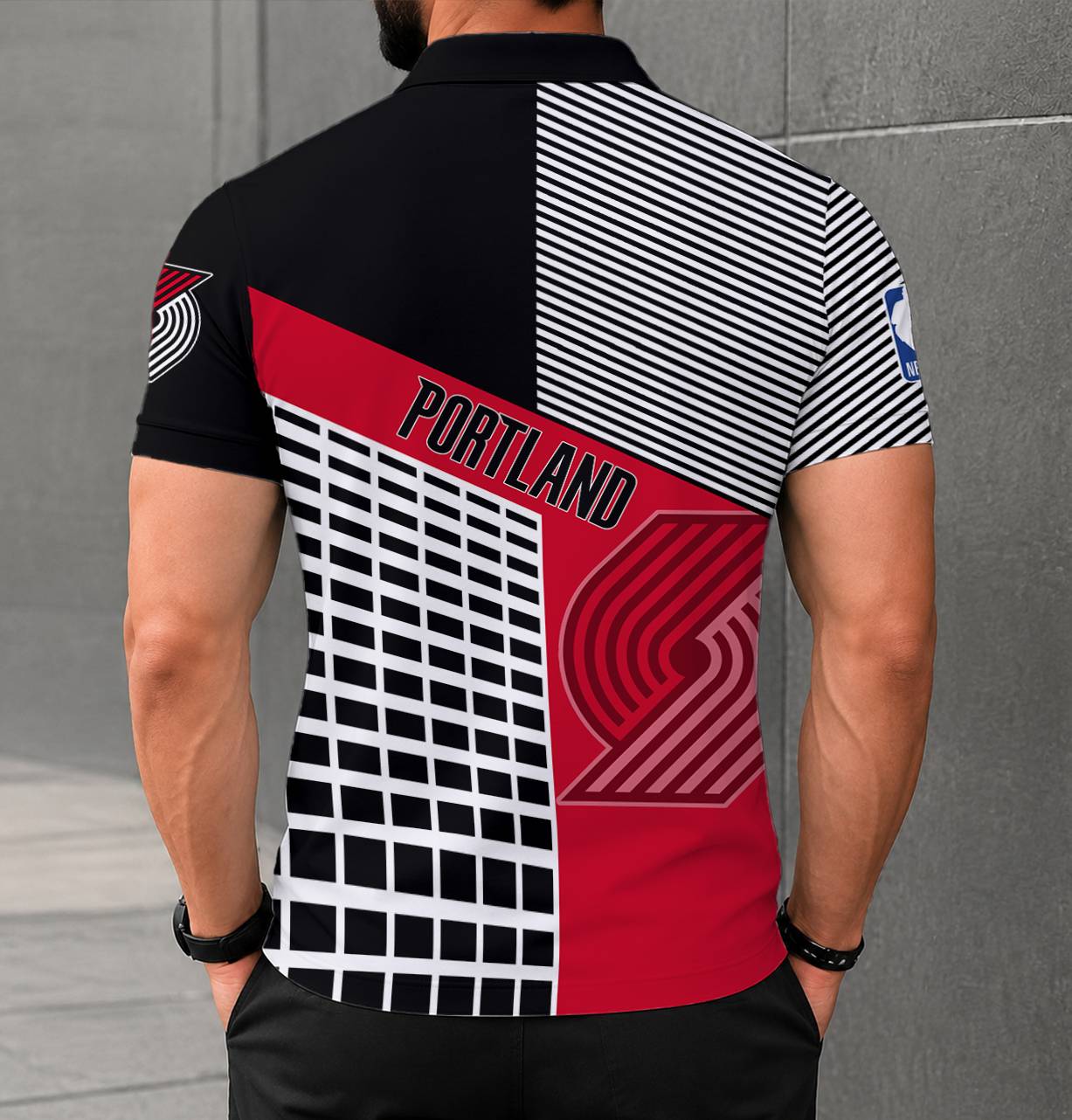 LIMITED EDITION - NEW CUSTOMIZED NBA22 PTB PORTLAND TRAIL BLAZERS POLO SHIRT