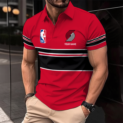 [HOT DEAL] NEW CUSTOMIZED NBA22 PTB PORTLAND TRAIL BLAZERS POLO SHIRT